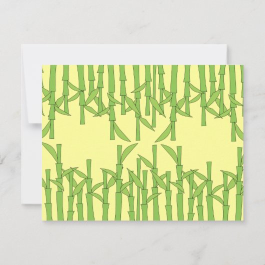 Invitation Juste un peu de bambou (Dos)
