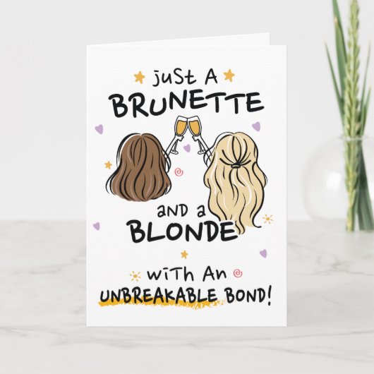 Invitation Juste une brune et une blonde (Devant)