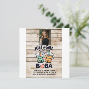 Invitation Juste une fille qui aime Boba