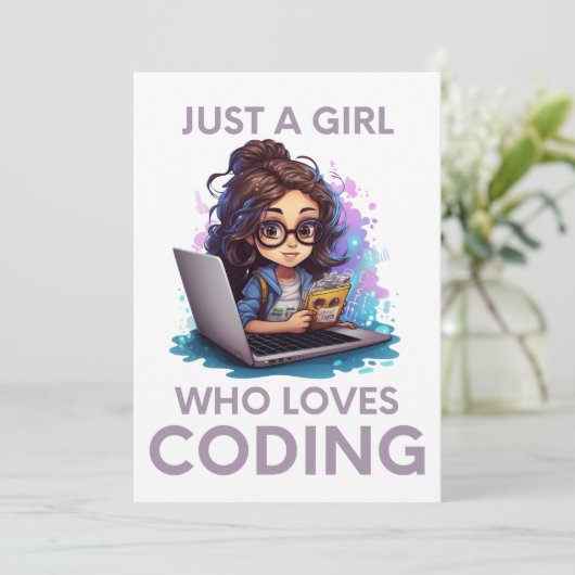 Invitation Juste Une Fille Qui Aime Coder Geek Coding Femmes (Debout devant)