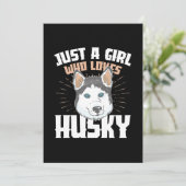 Invitation Juste Une Fille Qui Aime Husky (Debout devant)