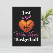 Invitation Juste Une Fille Qui Aime Le Basket (Debout devant)