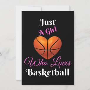 Invitation Juste Une Fille Qui Aime Le Basket-Ball