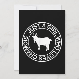 Invitation Juste Une Fille Qui Aime Le Cadeau Chamois Pour Le