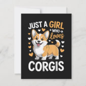 Invitation Juste Une Fille Qui Aime Les Corgis (Dos)