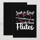 Invitation Juste Une Fille Qui Aime Les Flûtes (Devant / Derrière)