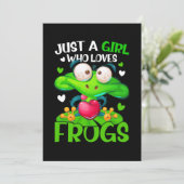 Invitation Juste Une Fille Qui Aime Les Grenouilles Enfants F (Debout devant)