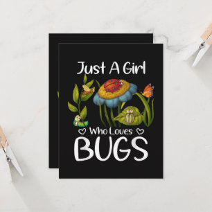 Invitation Juste une fille qui aime les insectes