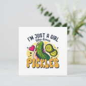 Invitation Juste Une Fille Qui Aime Les Pickles - Végétan Drô (Debout devant)