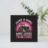 Invitation Juste Une Fille Qui Aime Les Tracteurs (Debout devant)