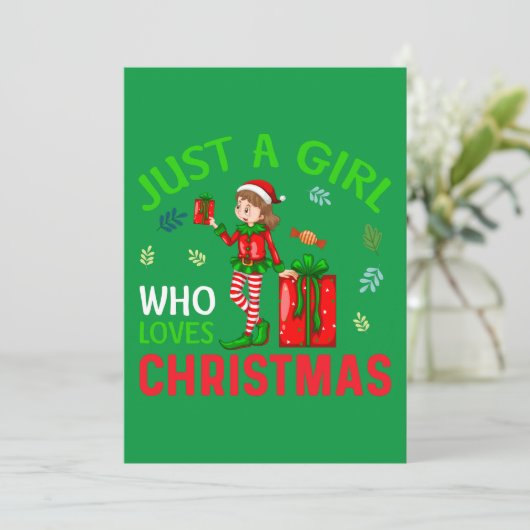 INVITATION "JUSTE UNE FILLE QUI AIME NOËL" (Debout devant)