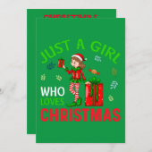 INVITATION "JUSTE UNE FILLE QUI AIME NOËL" (Devant / Derrière)