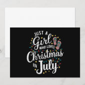 Invitation Juste une fille qui aime Noël en juillet été (Devant / Derrière)