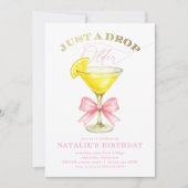 Invitation Juste une goutte de plus âgée Lemon Drop Rose Anni (Devant)