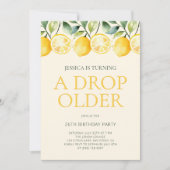 Invitation Juste une goutte de plus Lemon Citrus 26e fête d'a (Devant)