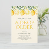 Invitation Juste une goutte de plus Lemon Citrus 26e fête d'a (Debout devant)