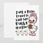 Invitation Juste une maman essayant de garder ses canards en (Devant / Derrière)