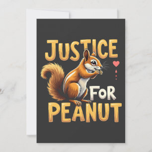 Invitation Justice pour arachide L’écureuil P’nut PNut arachi