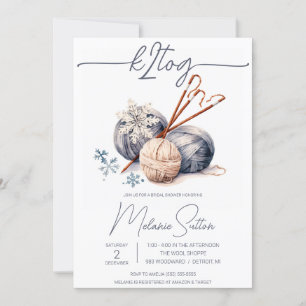 Invitation k2tog, Fil gris hivernal, Fête des mariées Tricot