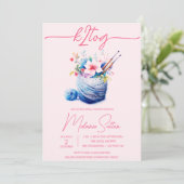 Invitation k2tog, Flore de printemps, Fil, Fête des mariées d (Debout devant)