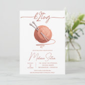 Invitation k2tog, Tricot, balle rose Fête des mariées de fils (Debout devant)