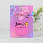 Invitation K-Pop Music Star Coréen Pop Thème Anniversaire (Debout devant)