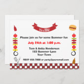 Invitation Kabobs et barbecue (Devant / Derrière)