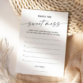 Invitation KAIA Guess the Sweet Mess Game Card