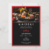 Invitation Kaiseki Chef privé japonais Red Script Anniversair (Devant)