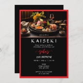 Invitation Kaiseki Chef privé japonais Red Script Anniversair (Devant / Derrière)