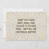 Invitation Kaléidoscope de cru d'argent d'or de métal (Dos)