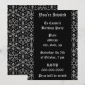 Invitation Kaléidoscope géométrique gothique fête d'anniversa (Devant / Derrière)
