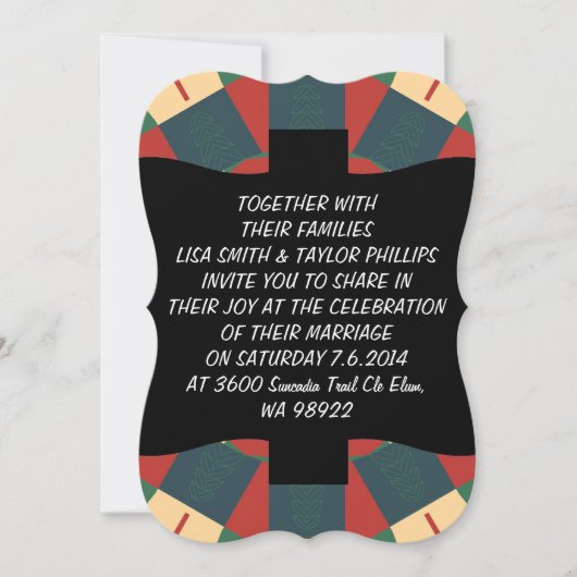 Invitation Kaléidoscope mandalaïque (Devant)