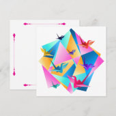 Invitation Kaleidoscope Origami (Devant / Derrière)