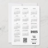 Invitation Kalender Deutsch 2025 Calendrier complet année Qr  (Devant)