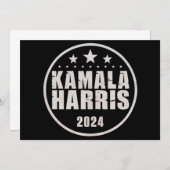 Invitation Kamala Harris 2024 Pour Les Élections Rétro Du Pré (Devant / Derrière)