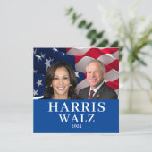 Invitation Kamala Harris Et Tim Walz 2024 (Debout devant)