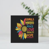 Invitation Kamala Harris Peace Love Equality Hope Diversity (Debout devant)
