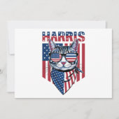 Invitation Kamala Harris pour le président 2024 Funny Cat (Devant)