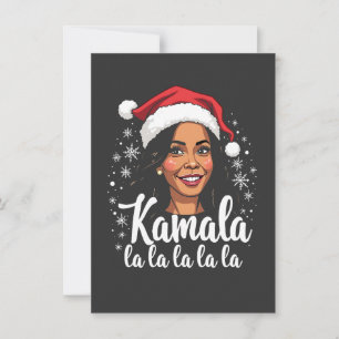 Invitation Kamala La La La Kamala Harris Noël Santa 