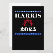 Invitation Kamala Lotus Harris pour POTUS (Devant / Derrière)
