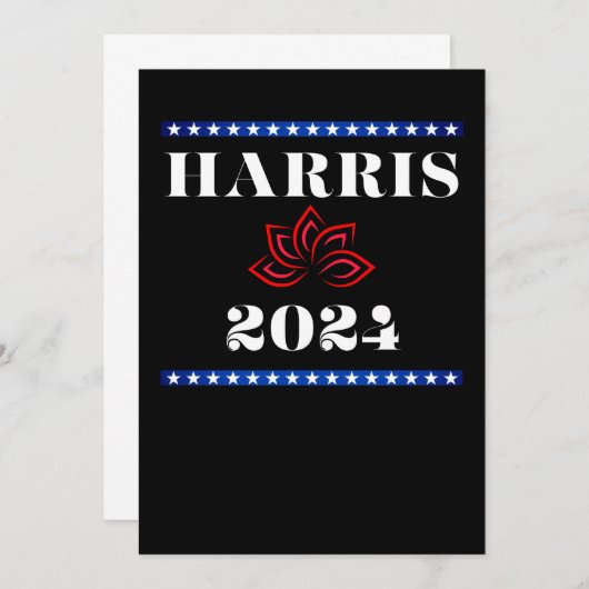 Invitation Kamala Lotus Harris pour POTUS (Devant / Derrière)