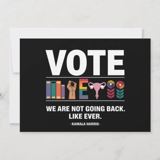 Invitation Kamala Nous Ne Reviendrons Pas Comme Jamais Fémini (Devant)