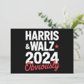 Invitation Kamala Walz Évidemment 2024 Harris Waltz 2024 (Debout devant)