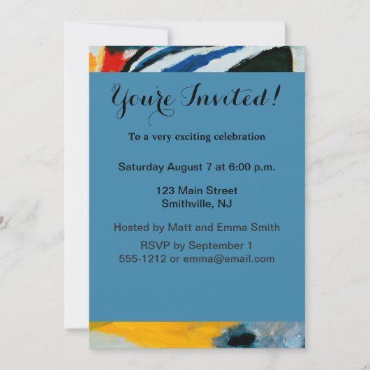 Invitation Kandinski Impression III Concert Peinture Abstrait (Devant)