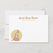 Invitation Kangaroo Baby shower Conseils jaunes pour maman (Devant)