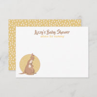 Kangaroo Baby shower Conseils jaunes pour maman