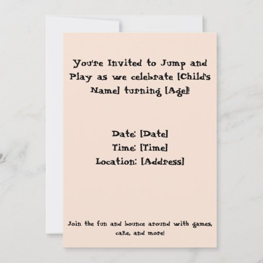 Invitation Kangaroo Birthday Bash (Dos)
