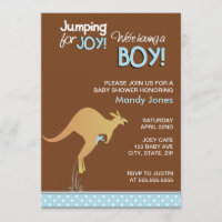 Kangourou Brown sautant pour le baby shower de