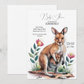 Invitation Kangourou mère (Devant / Derrière)